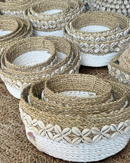 Coastal Shell Basket (Set of 3)