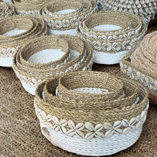 Coastal Shell Basket (Set of 3)