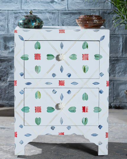 Peranakan-Inspired Bone Inlay Nightstand