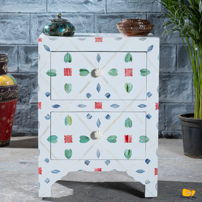 Peranakan-Inspired Bone Inlay Nightstand