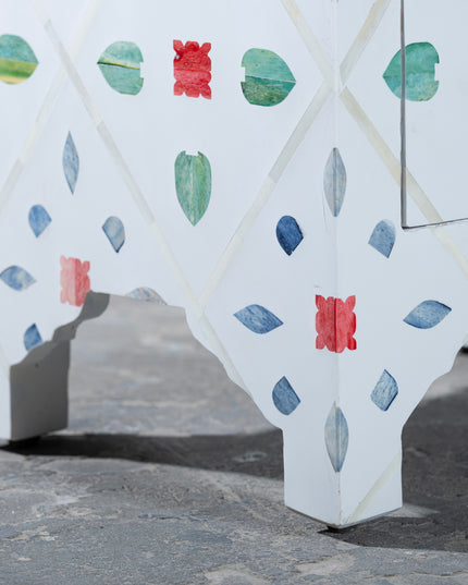 Peranakan-Inspired Bone Inlay Nightstand