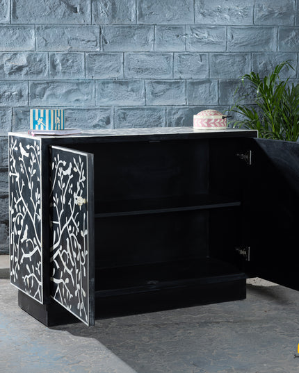 Chinoiserie Bird Bone Inlay Cabinet