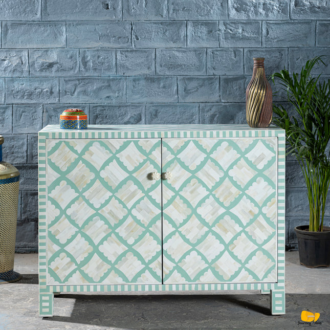 Clover Bone Inlay Cabinet