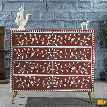 Terracotta Vine Chest of Drawers