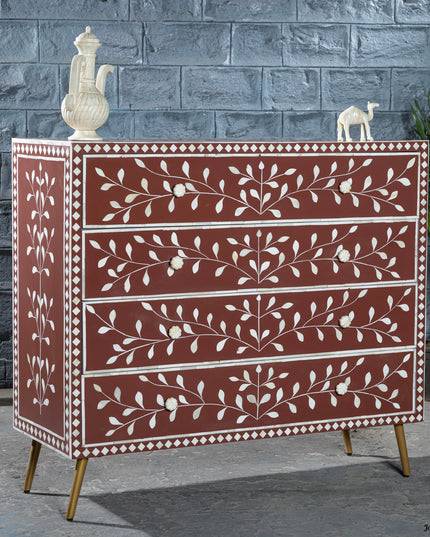 Terracotta Vine Chest of Drawers