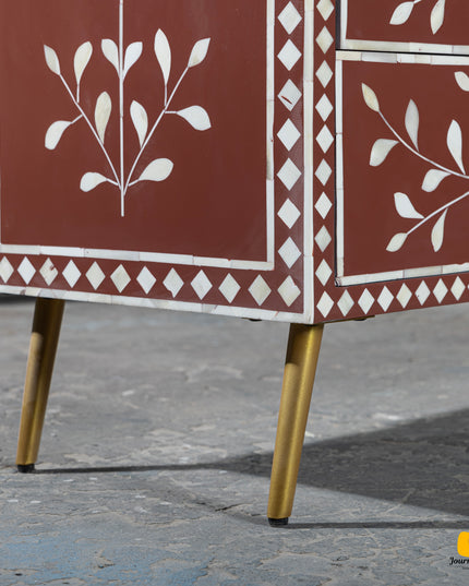 Terracotta Vine Chest of Drawers