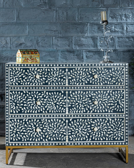 Floral Vine Bone Inlay Dresser