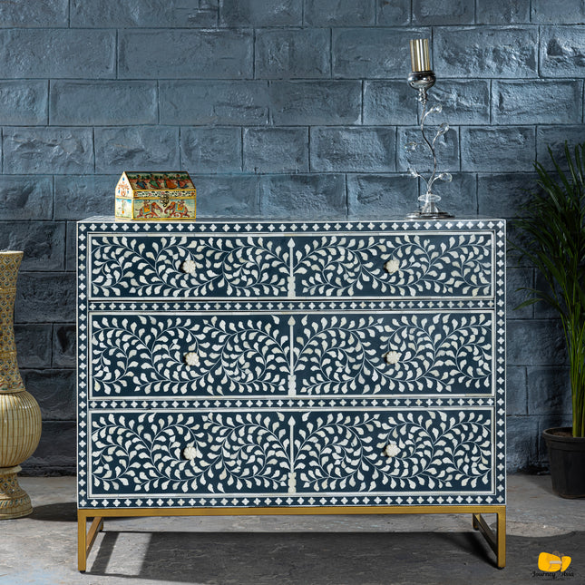 Floral Vine Bone Inlay Dresser