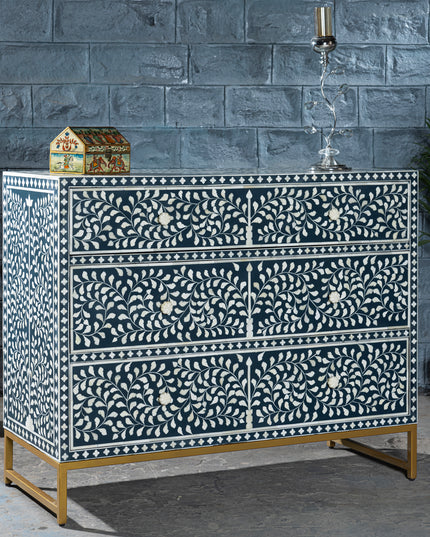 Floral Vine Bone Inlay Dresser