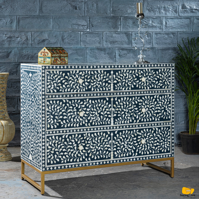 Floral Vine Bone Inlay Dresser