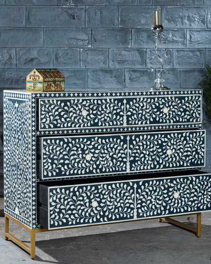 Floral Vine Bone Inlay Dresser