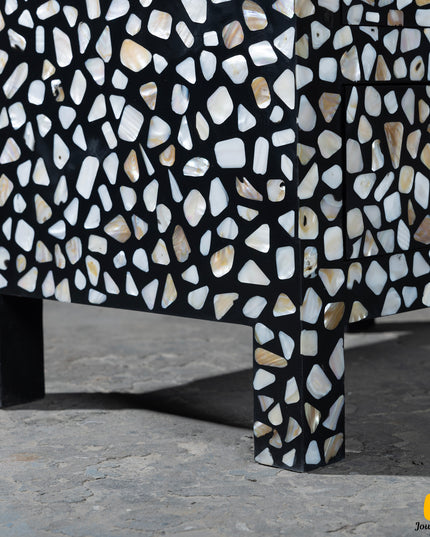 Pebble Bone Inlay Nightstand