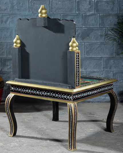 Anglo-Indian Hand-Painted Rajasthani Chair