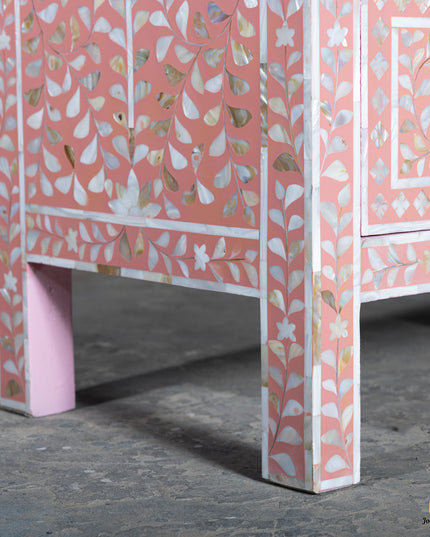 Blush Pink Mother of Pearl Dresser