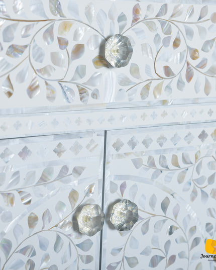 Ivory Champagne Mother of Pearl Console Table