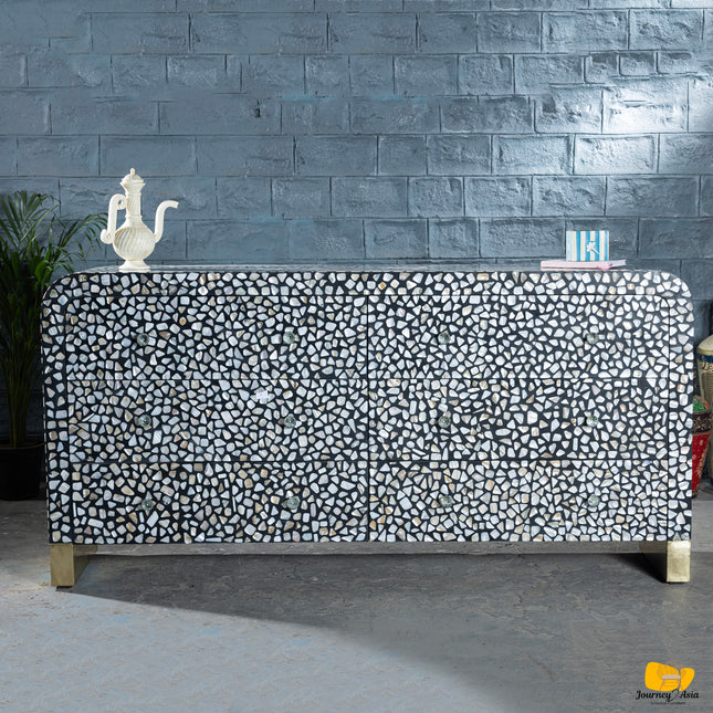 Pebble Mother of Pearl Console Table