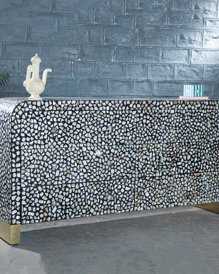 Pebble Mother of Pearl Console Table