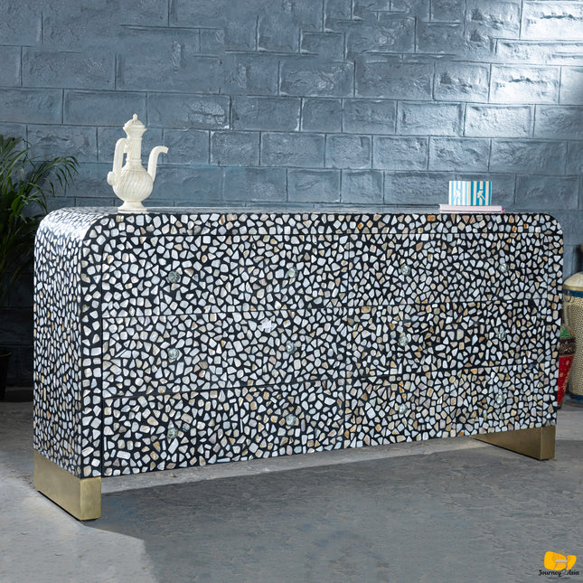 Pebble Mother of Pearl Console Table