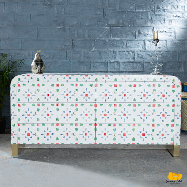 Peranakan-Inspired Bone Inlay Console Table