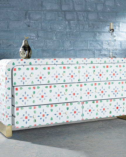 Peranakan-Inspired Bone Inlay Console Table