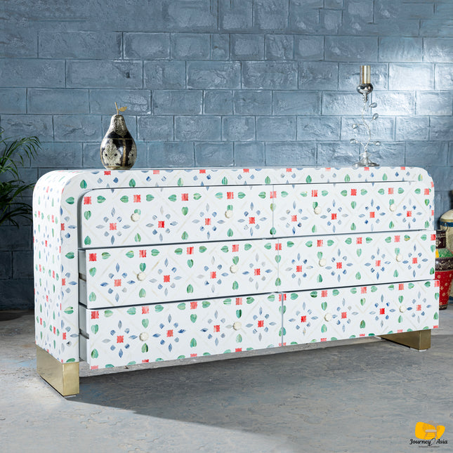 Peranakan-Inspired Bone Inlay Console Table