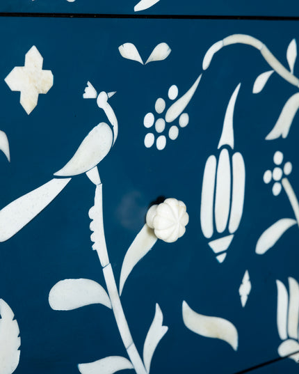 Chinoiserie Floral Bone Inlay Almirah