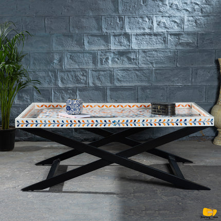Peranakan-Inspired Bone Inlay Coffee Table