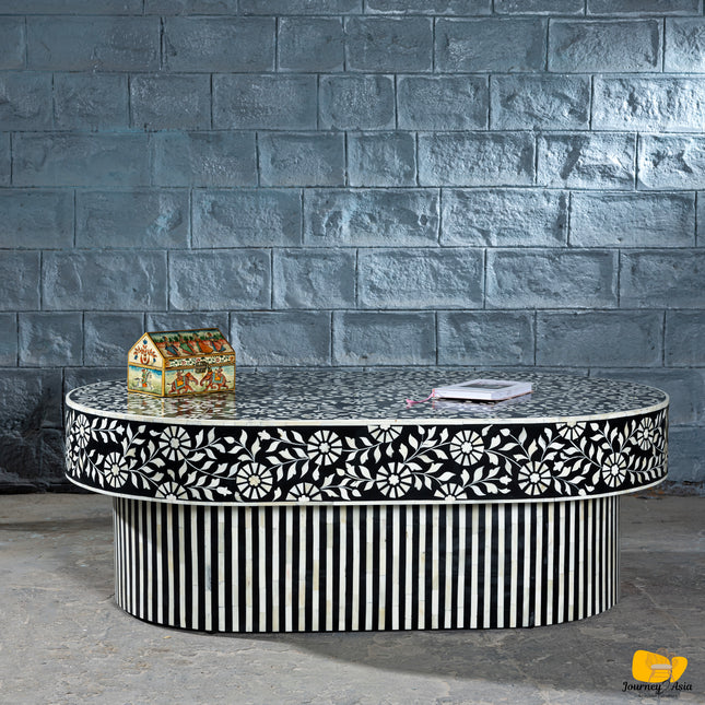 Floral Oval Coffee Table