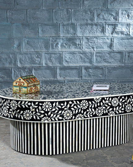 Floral Oval Coffee Table