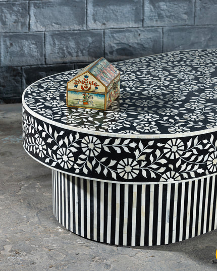 Floral Oval Coffee Table