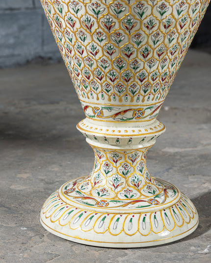 Hand-Painted Bone Amboj Vase