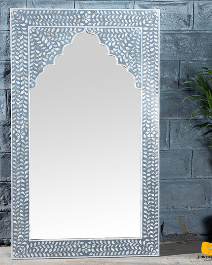 Floral Moroccan Arch Mother of Pearl Mirror