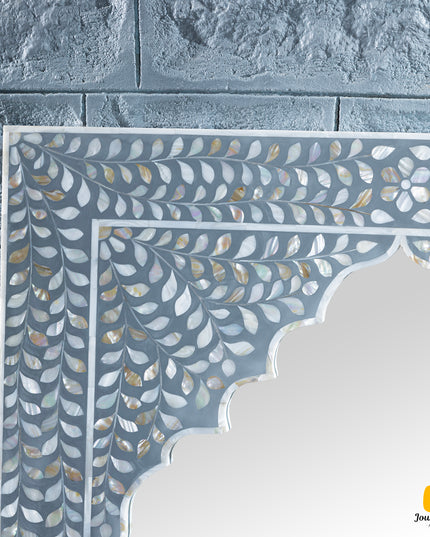 Floral Moroccan Arch Mother of Pearl Mirror