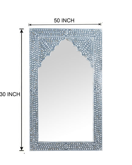 Floral Moroccan Arch Mother of Pearl Mirror
