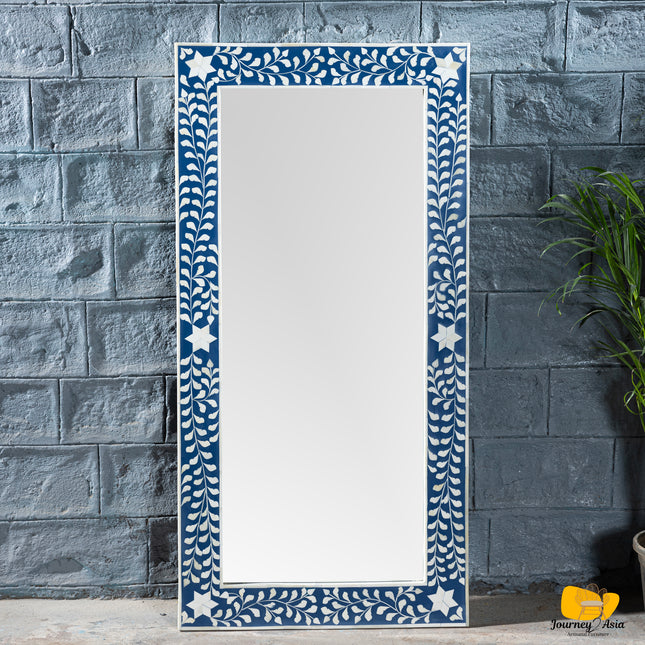 Floral Vine Bone Inlay Mirror
