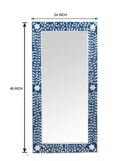 Floral Vine Bone Inlay Mirror