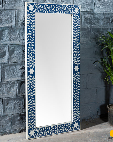 Floral Vine Bone Inlay Mirror