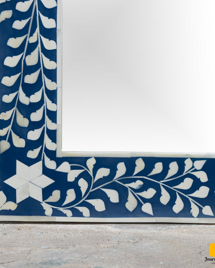 Floral Vine Bone Inlay Mirror