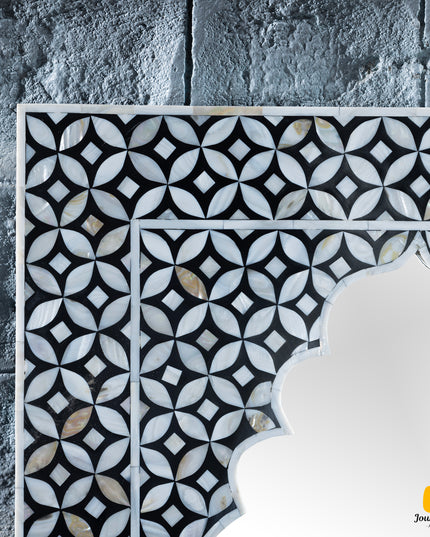 Moroccan Arch Mother of Pearl Inlay Mirror
