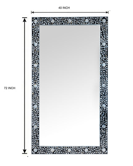 Floral Mother of Pearl Mirror