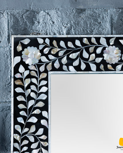 Floral Mother of Pearl Mirror