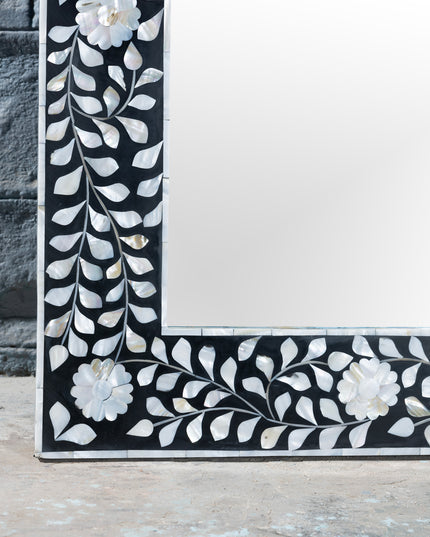 Floral Mother of Pearl Mirror