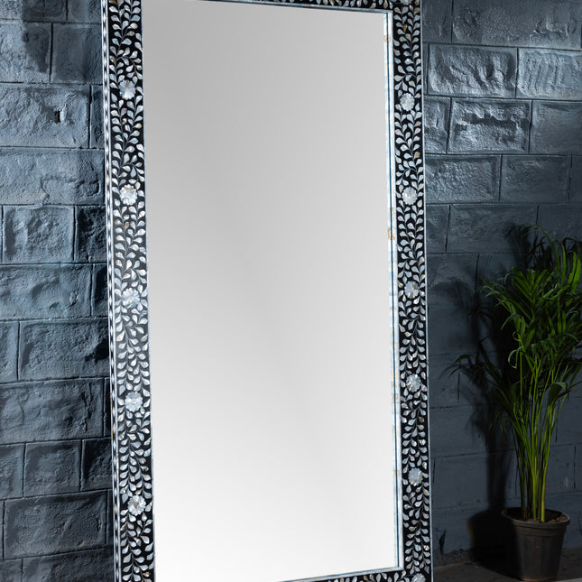 Floral Mother of Pearl Mirror