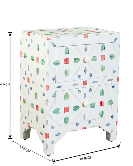 Peranakan-Inspired Bone Inlay Nightstand