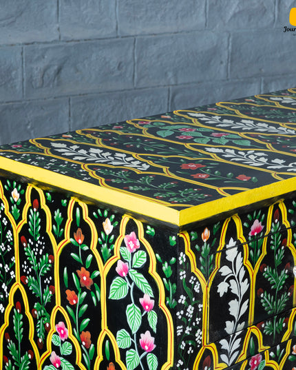 Midnight Garden Hand-Painted Console Table