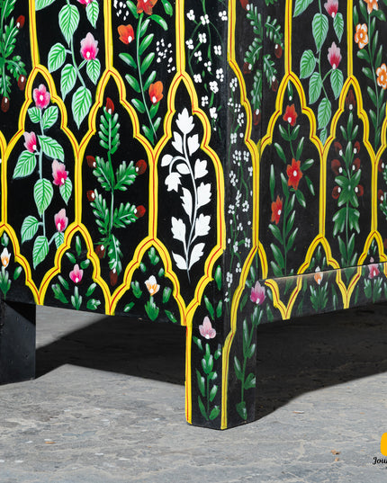 Midnight Garden Hand-Painted Console Table