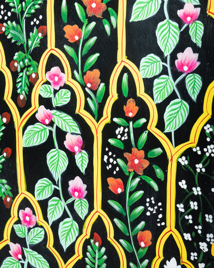 Midnight Garden Hand-Painted Console Table