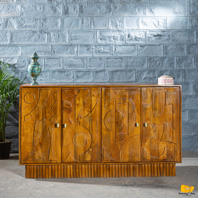 Abstract Relief Console Table