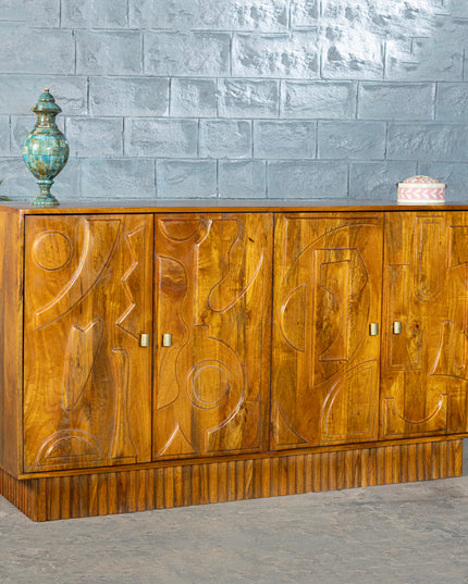 Abstract Relief Console Table