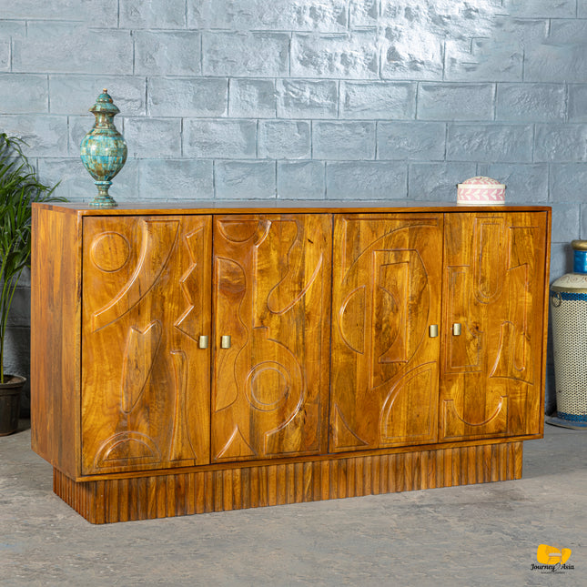 Abstract Relief Console Table